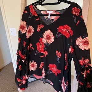 Leith Floral Print Top - Fall Colors 😍